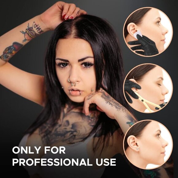 156PC Body Piercing Kit Stainless Steel Jewelry Navel Septum Ear Body - Picture 3 of 7